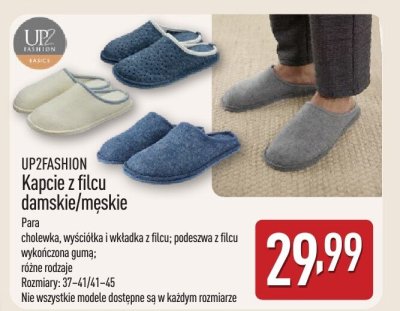 Kapcie z filcu damskie/męskie  promocja w Aldi