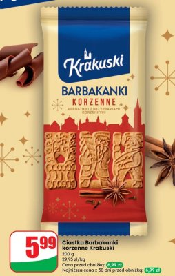 Ciastka Barbakanki korzenne  promocja w Dino