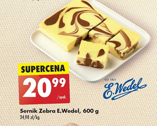 Sernik zebra E. wedel promocja w Biedronka