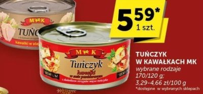 Tuńczyk w kawałkach MK promocja w Euro Sklep