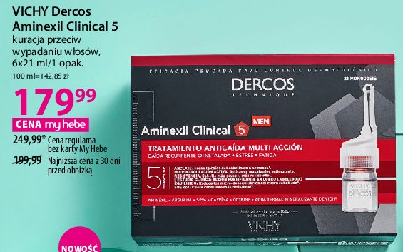 Kuracja przeciw wypadaniu w艂os贸w dla kobiet VICHY DERCOS AMINEXIL CLINICAL 5 promocja