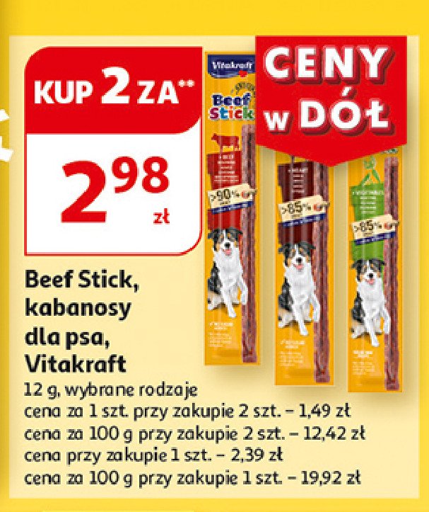 Przysmak dla psa z jagnięciną Vitakraft beef stick promocja