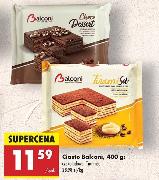 Tiramisu Balconi promocja w Biedronka