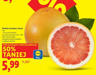Pomelo czerwone, luzem promocja w Lidl