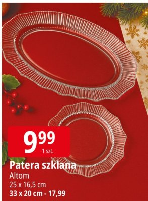 Patera szklana Altom 25 x 16,5 cm (33 x 20 cm - 17,99) promocja w Leclerc