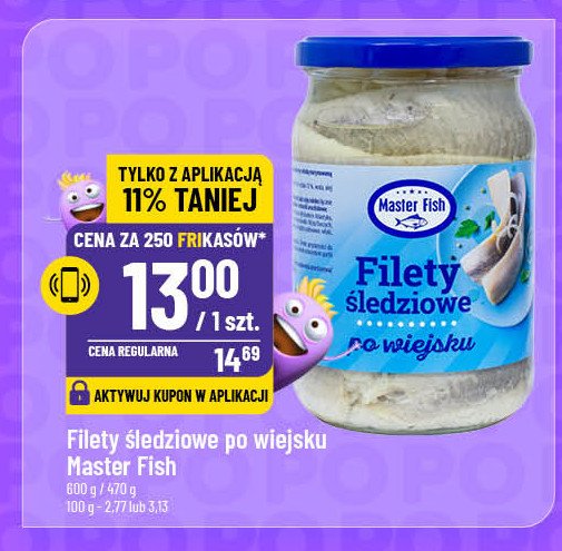 Filety śledziowe po wiejsku Master fish promocja