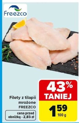 Filety z tilapii mrożone FREEZCO promocja w Carrefour
