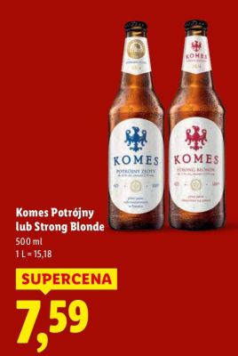 Piwo Komes Potrójny promocja w Lidl
