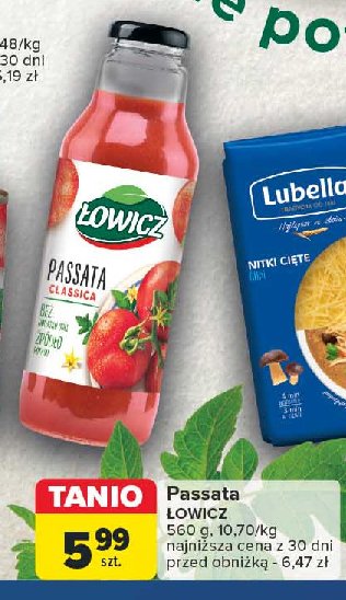 Passata classica Łowicz promocja w Carrefour