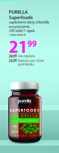 Suplement chlorella oczyszczanie Purella superfoods Purella food promocja