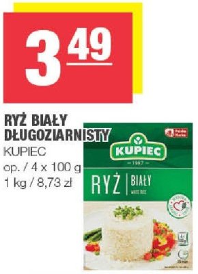 Ryż biały długoziarnisty KUPIEC promocja w SPAR
