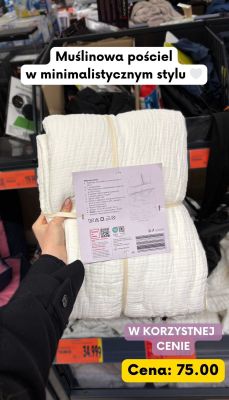 Pościel muślinowa 220x200 cm + 2x 70x80 cm promocja w Kaufland