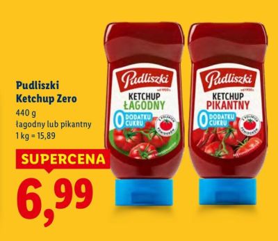 Ketchup Pudliszki Ketchup Zero łagodny promocja w Lidl