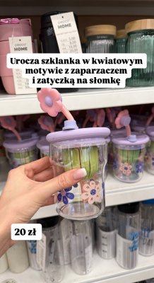 Szklanka z zaparzaczem i zatyczką na słomkę promocja w Pepco