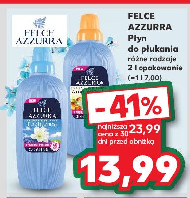 Płyn do płukania pure freshness Felce azzurra promocja