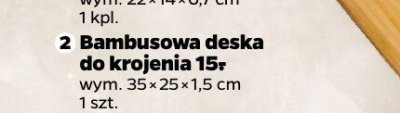 Bambusowa deska do krojenia 15 zł promocja w Netto