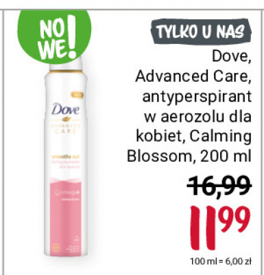 Antyperspirant calming blossom Dove advanced care promocja