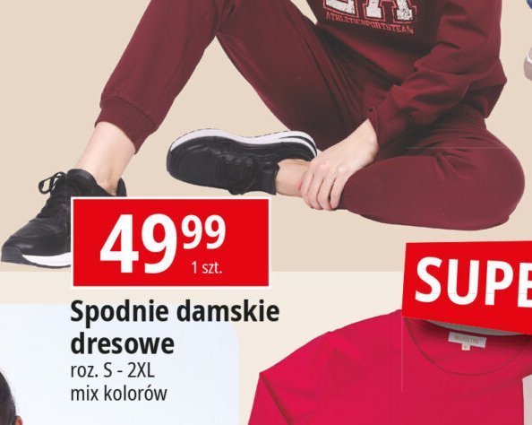 Spodnie damskie dresowe s-2xl promocja w Leclerc