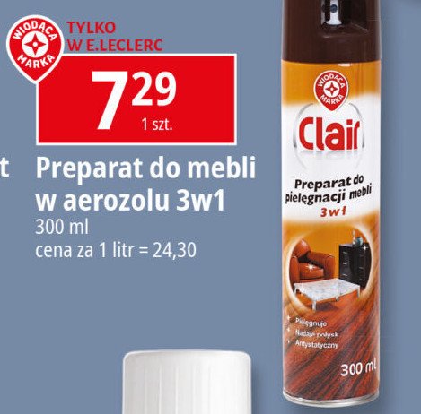 Spray do pielęgnacji mebli Wiodąca marka clair promocja