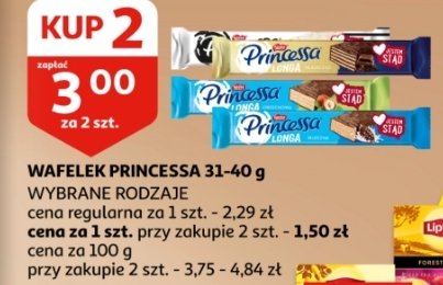 Wafelek dark chocolate klasyczna Princessa longa promocja