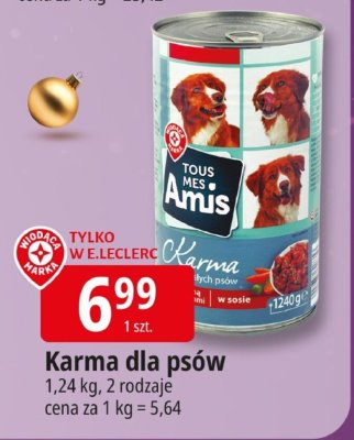 Karma dla psów Tous Mes Amis w sosie promocja w Leclerc