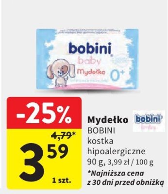 Mydełko BOBINI kostka hipoalergiczne promocja w Intermarche