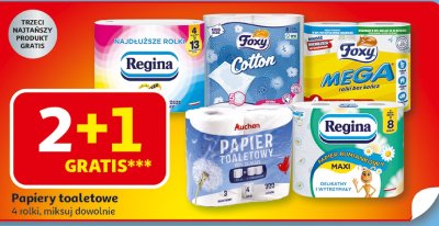 Papiery toaletowe 4 rolki promocja w Auchan