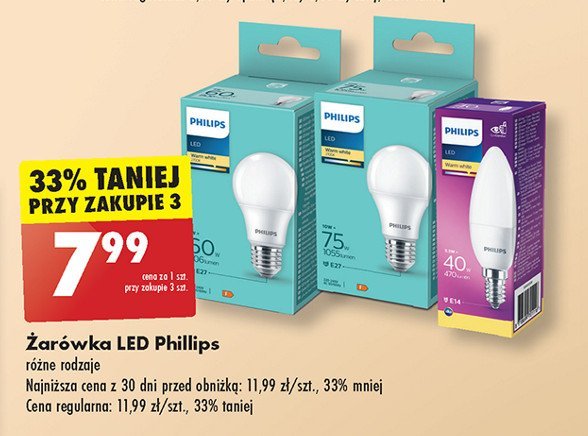 Żarówka 50w e27 Philips promocja