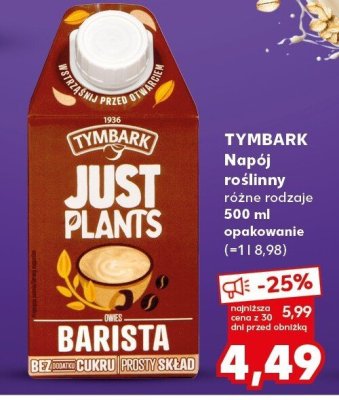 Napój roślinny Tymbark Just Plants różne rodzaje 500 ml promocja w Kaufland