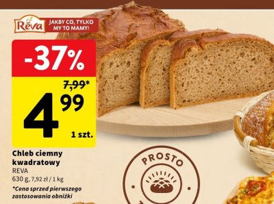 Chleb ciemny kwadratowy REVA promocja w Intermarche
