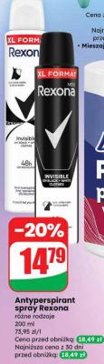 Antyperspirant spray Rexona promocja w Dino
