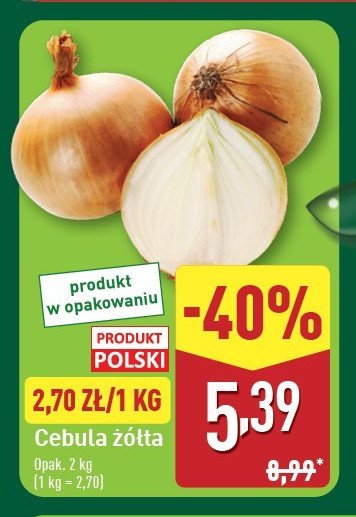 Cebula żółta promocja w Aldi