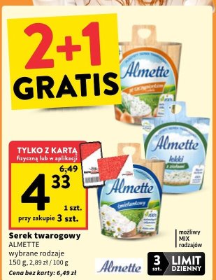 Serek twarogowy Almette promocja w Intermarche