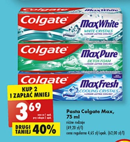 Pasta do zębów detox-foam Colgate max pure promocja