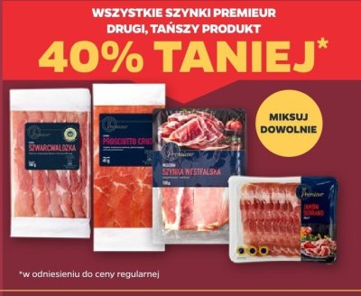 Szynki premieur drugi -40% promocja w Netto