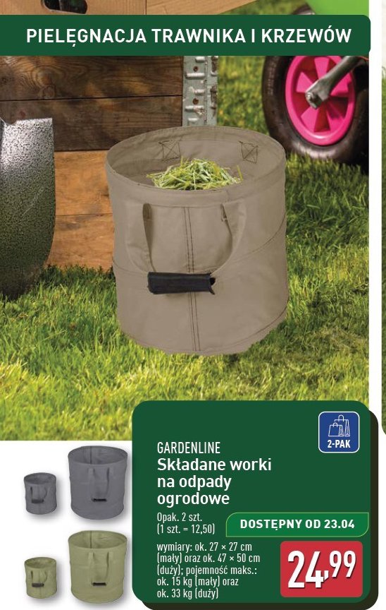 Worki na odpady GARDEN LINE promocja w Aldi