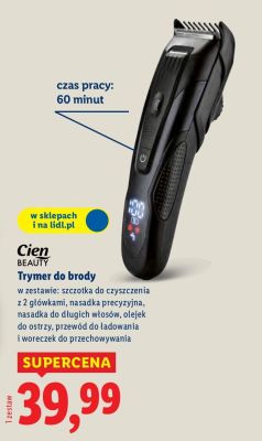 Cien Beauty Trymer do brody promocja w Lidl