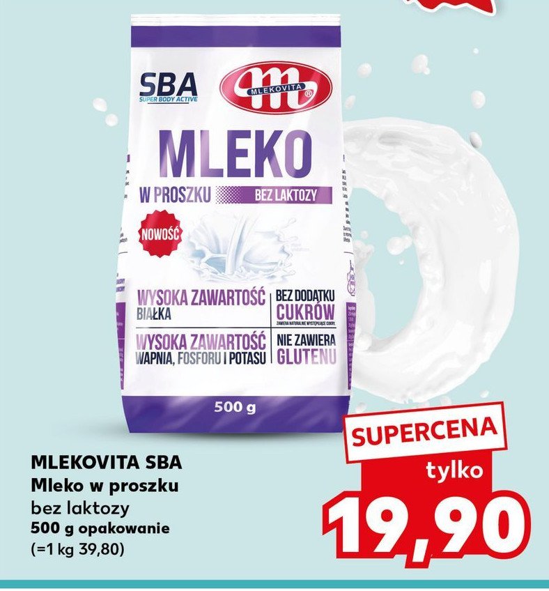 Mleko w proszku bez laktozy Mlekovita sba promocja