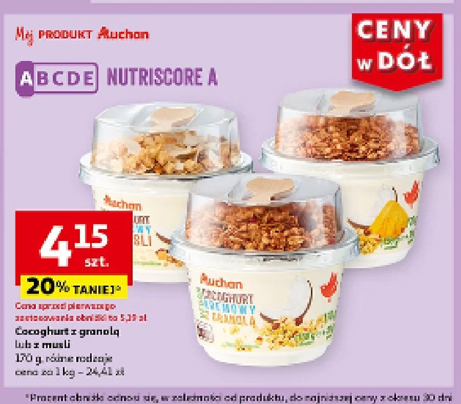 Cocoghurt z granolą Auchan promocja