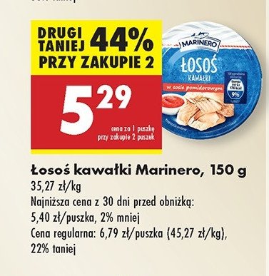 Łosoś kawałki w sosie pomidorowym Marinero promocja