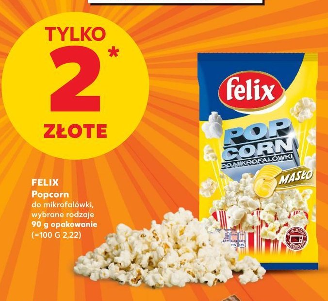 Pop corn maślany Felix pop corn promocja w Kaufland