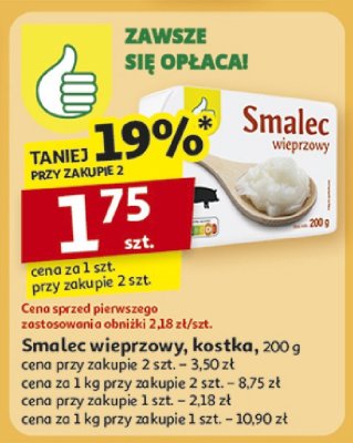 Smalec wieprzowy 200 g promocja w Auchan