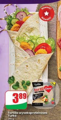 Tortilla wysokoproteinowa  promocja w Dino