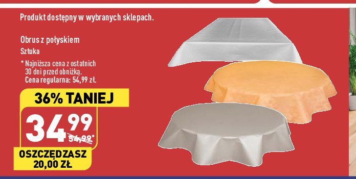 Obrus z po艂yskiem 110 x 140 cm Home creation promocja