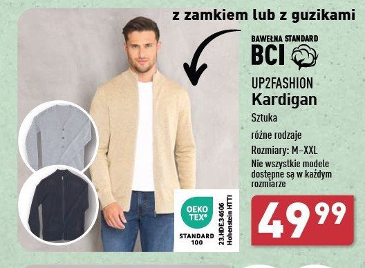 Kardigan męski m-xxl Up2fashion promocja w Aldi