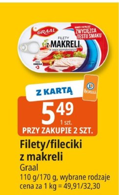 Filety/fileciki z makreli Graal promocja w Leclerc