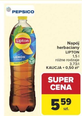 Napój herbaciany LIPTON różne rodzaje promocja w Carrefour Market