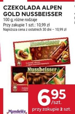 Czekolada Alpen Gold Nussbeisser promocja w Stokrotka