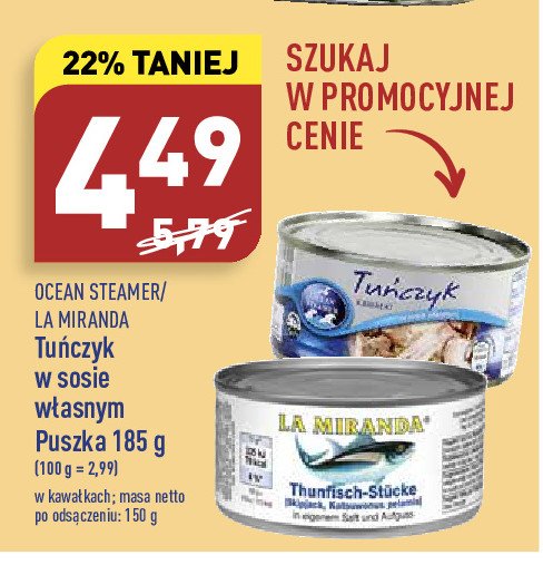 Tuńczyk z dodatkiem warzyw Ocean steamer promocja