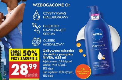 Mleczko od偶ywcze sk贸ra bardzo sucha z pompk膮 Nivea promocja